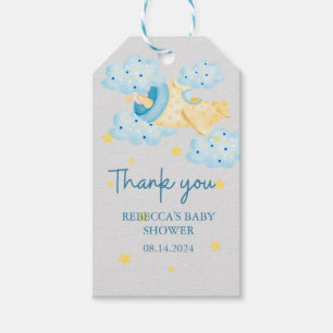 Up Up and Away Yellow Grey Aeroplane Thank you Gift Tags