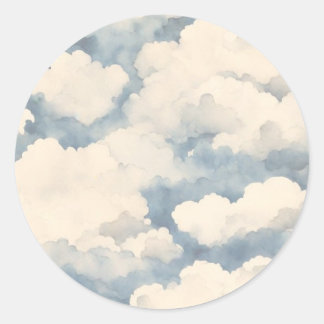 Up, Up & Away Birthday Party Classic Round Sticker