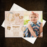 Up Up & Away Hot Air Balloon Photo 2nd Birthday Invitation<br><div class="desc">Create your own birthday party invitation! Personalise this design with your own text. You can further customise this design by selecting the "customise further" link if desired.</div>