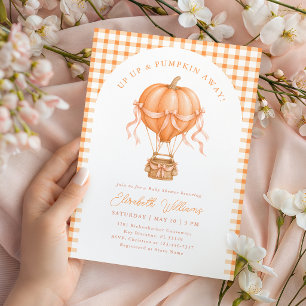 Up Up & Pumpkin Away Baby Shower Invitation