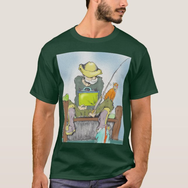 Up Walks his Dog colour T-Shirt (Front)