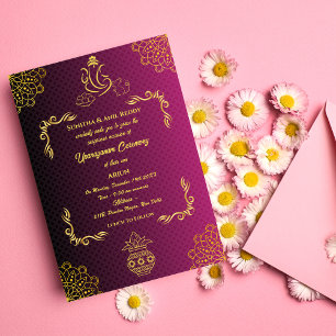 Upanayanam aka Hindu Holy Thread Janeu Ceremony Invitation