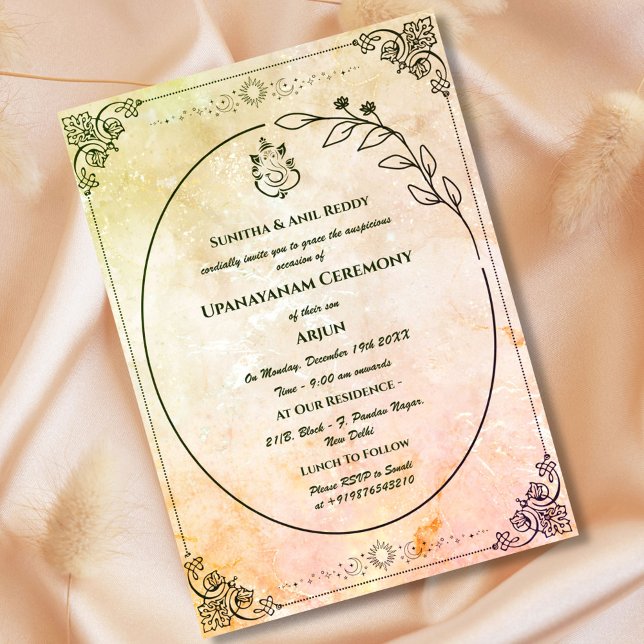 Upanayanam aka Hindu Holy Thread Janeu Ceremony Invitation (Creator Uploaded)