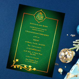 Upanayanam aka Hindu Holy Thread Janeu Ceremony Invitation