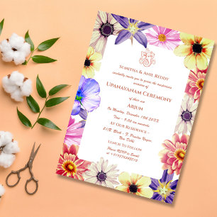 Upanayanam aka Hindu Holy Thread Janeu Ceremony Invitation