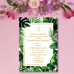 Upanayanam aka Hindu Holy Thread Janeu Ceremony Invitation