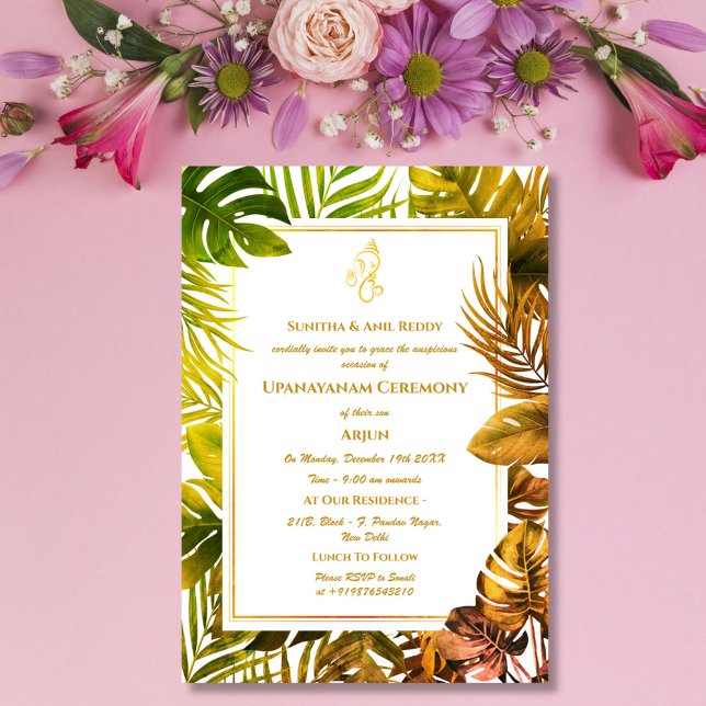 Upanayanam aka Hindu Holy Thread Janeu Ceremony Invitation (Creator Uploaded)