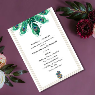 Upanayanam aka Hindu Holy Thread Janeu Ceremony Invitation