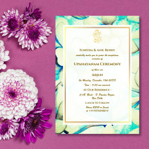 Upanayanam aka Hindu Holy Thread Janeu Ceremony Invitation