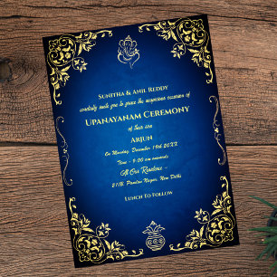 Upanayanam aka Hindu Holy Thread Janeu Ceremony Invitation