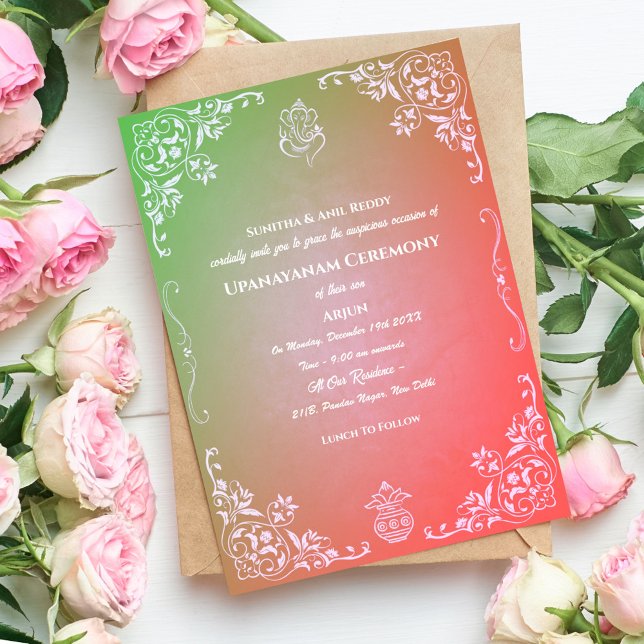 Upanayanam aka Hindu Holy Thread Janeu Ceremony Invitation (Creator Uploaded)