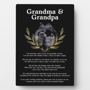 Upcoming Grandchild Announcement for Grandparents Plaque