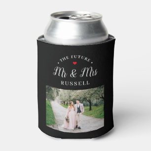 Upcoming Wedding Editable Colour Can Cooler Favour