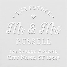 Upcoming Wedding Return Address Custom Embosser