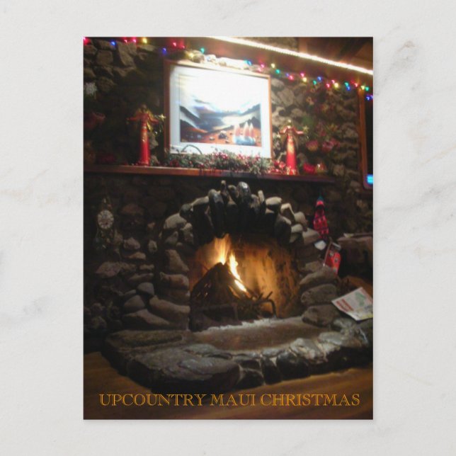 Upcountry Maui Christmas - Customised Holiday Postcard (Front)
