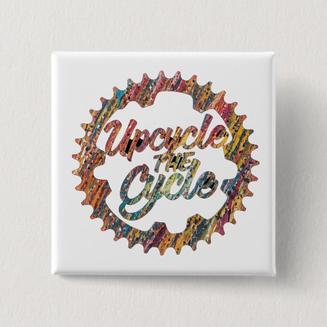 UpCycle the cycle  15 Cm Square Badge (Front)