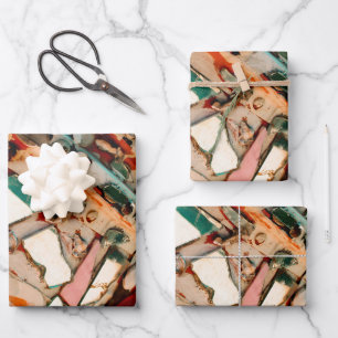 Upcycled Mosaic Wrapping Paper Sheet
