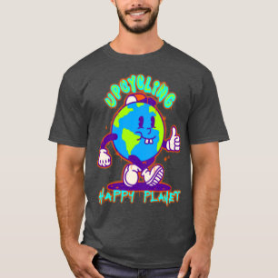 Upcycling Happy Planet Graffiti T-Shirt