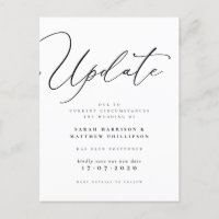Update Script postponed Wedding Announcement