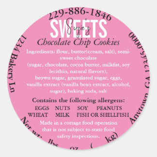 Updated Georgia State Cottage Law Ingredient Label
