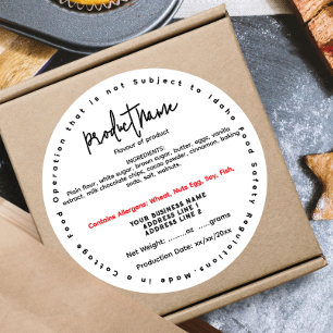 Updated IDAHO cottage food label