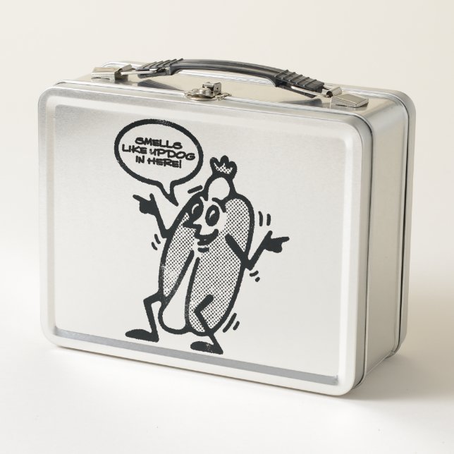 Updog Puny Hotdog Humourous Kid Teen Metal Lunch Box (Front)