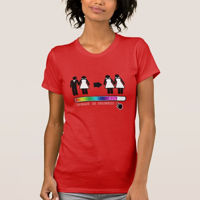 UPGRADE TO LESBIAN T-Shirt (Front)