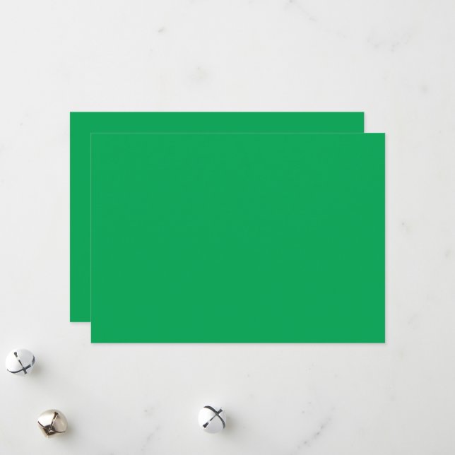 Upgrade Your Web Design with a Green Background Holiday Card (Front/Back In Situ)