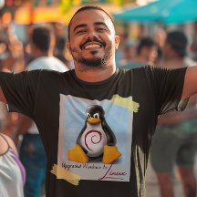 Upgraded Windows Debian Linux Tux