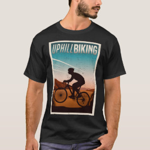 Uphill Biking Silhouette Leg Day Extreme Sport Mou T-Shirt