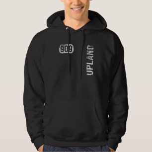Upland California 909 Area Code Vintage Retro Hoodie