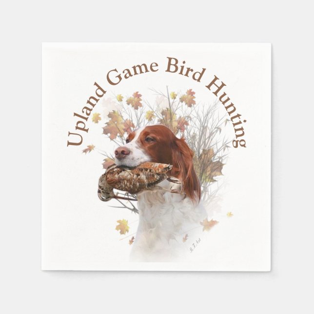 Upland Game Bird Hunting Napkin (Front)