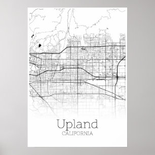 Upland Map - California - City Map Poster