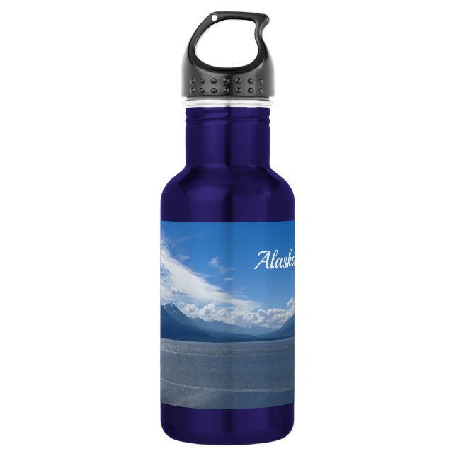 Uplifting Alaska Mountains Water Bottle (Front)