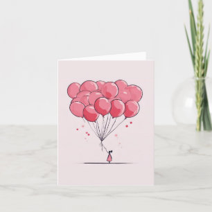 Uplifting Balloons Cute Valentines Day Card