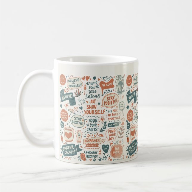 Uplifting Doodle Wall Decor: Art Prints to Coffee Mug (Left)