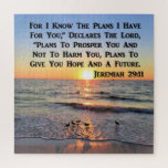 UPLIFTING JEREMIAH 29:11 SUNRISE JIGSAW PUZZLE<br><div class="desc">Share God’s blessings and miracles with this uplifting Jeremiah 29:11 seagulls and sunrise over the ocean photo on Tees, Apparel, Home Décor, and Gifts from www.zazzle.com/myheavenlyblessings. “For I know the plans I have for you" Declares the Lord." Plans to prosper you and not harm you. Plans to give you a...</div>