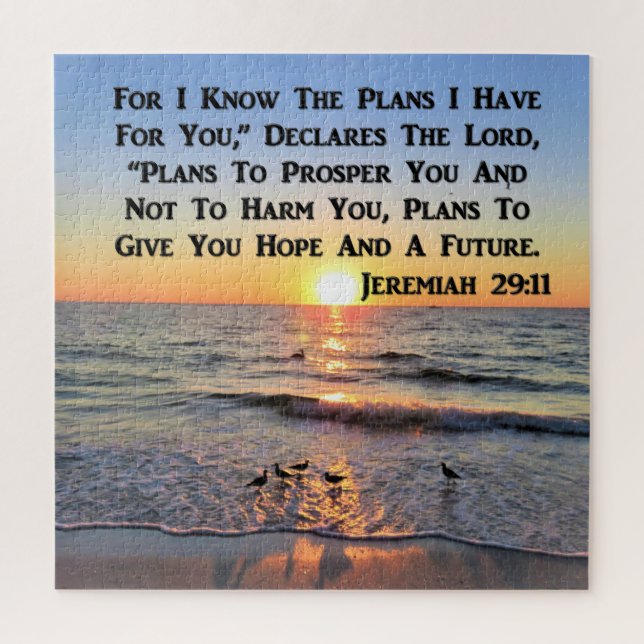 UPLIFTING JEREMIAH 29:11 SUNRISE JIGSAW PUZZLE (Vertical)