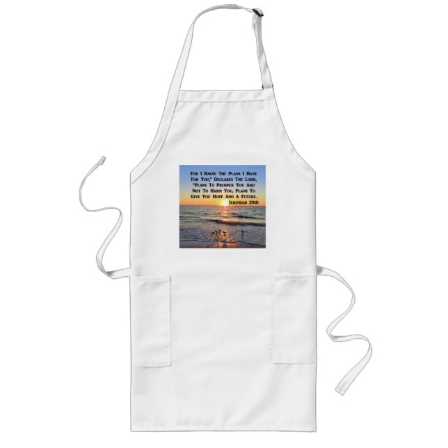 UPLIFTING JEREMIAH 29:11 SUNRISE LONG APRON (Front)