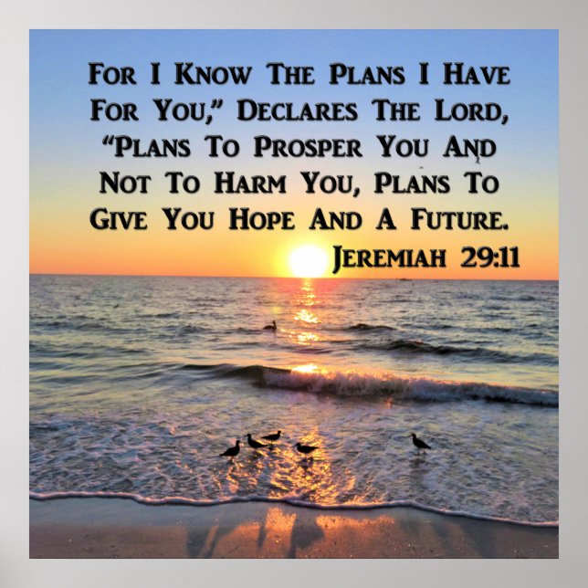 UPLIFTING JEREMIAH 29:11 SUNRISE POSTER (Front)