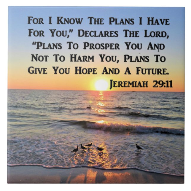 UPLIFTING JEREMIAH 29:11 SUNRISE TILE (Front)