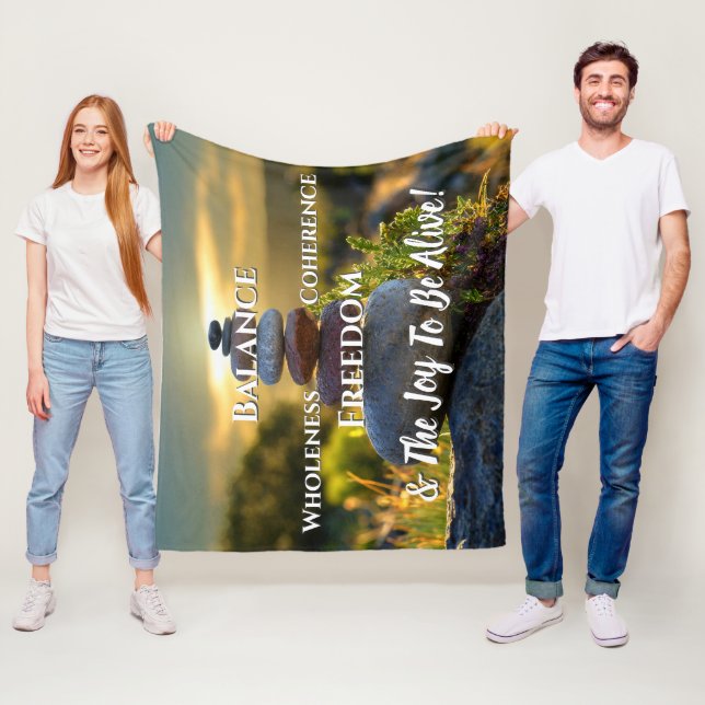 Uplifting Meditative Fleece Blanket (In Situ)