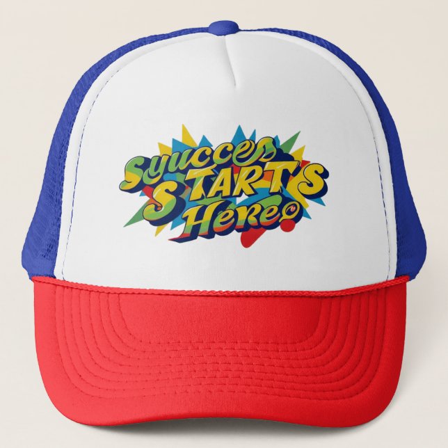 "Uplifting Success Message" Trucker Hat (Front)