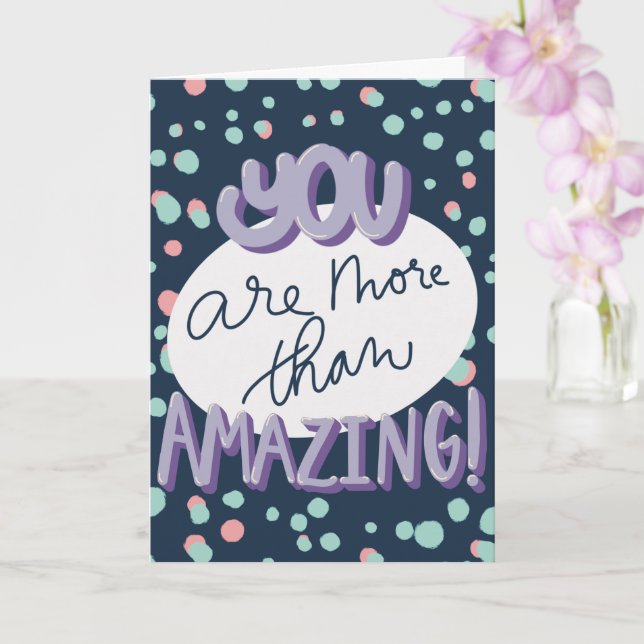 Uplifting Thank You Card with Bubble Letters (Orchid)