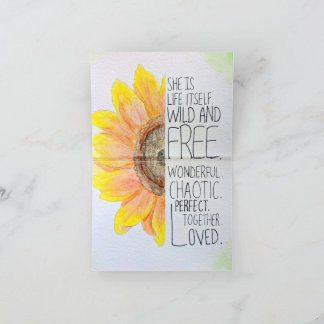 Uplifting Watercolor Sunflower Encouragement Card