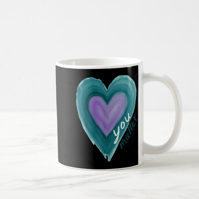 Uplifting you  Suicide Prevention Heart Design  Coffee Mug (Right)