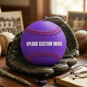 Upload 2 Custom Image - Add Your Own To Print On A Baseball