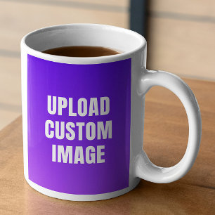 Upload 2 Custom Image - Add Your Own To Print On A Large Coffee Mug