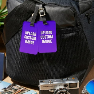 Upload 2 Custom Image - Add Your Own To Print On A Luggage Tag