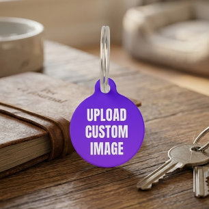 Upload 2 Custom Image - Add Your Own To Print On A Pet Tag